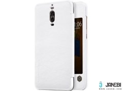 پشت و روی سفید کیف چرمی نیلکین هواوی HUAWEI Mate 9 Pro Qin Leather Case