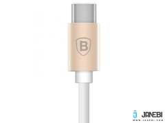 یک سر لوگوی کابل تایپ سی به تایپ سی بیسوس Baseus Gather Series Type-C to Type-C Cable