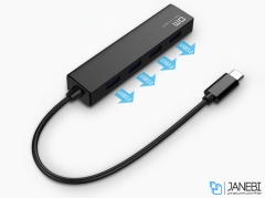 هاب یو اس بی 4 پورت دی ام DM CHB003 Type-C Hub Avec 4 USB 3.0 Ports
