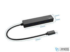 هاب یو اس بی 4 پورت دی ام DM CHB003 Type-C Hub Avec 4 USB 3.0 Ports
