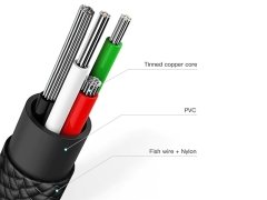 کابل دو سر میکرو یو ای بی و تایپ سی بیسوس Baseus U-shaped portable data cable
