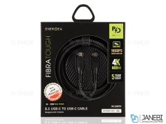 کابل شارژ سریع و انتقال داده تایپ سی انرژیا Energea Fibratough Cable Type-C to Type-C PD Fast Charge 1M