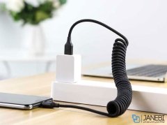 کابل تایپ سی تلفنی راک Rock RCB0657 Type-C Stretchable Cable 1.5m