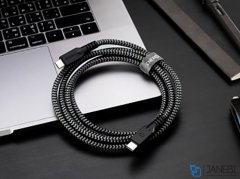 کابل شارژ سریع و انتقال داده تایپ سی Energea Fibratough Cable Type-C to Type-C PD Fast Charge 1.5M
