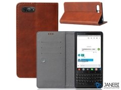 کیف طرح چرم بلک بری BlackBerry Key2 Leather Cover