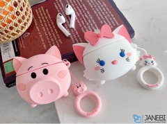 کاور محافظ سیلیکونی ایرپاد طرح خوک Pig Silicone Case Apple Airpods