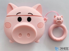 کاور محافظ سیلیکونی ایرپاد طرح خوک Pig Silicone Case Apple Airpods