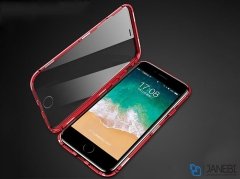 قاب مگنتی و محافظ صفحه شیشه ای آیفون Glass Magnetic 360 Case Apple iPhone 7/8