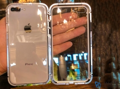 قاب مگنتی و محافظ صفحه شیشه ای آیفون Glass Magnetic 360 Case Apple iPhone 7 Plus/8 Plus