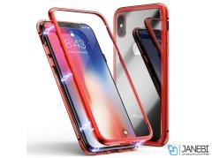 قاب مگنتی و محافظ صفحه شیشه ای آیفون Glass Magnetic 360 Case Apple iPhone XS Max