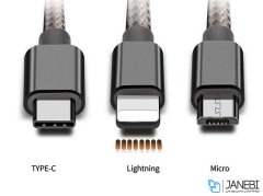 کابل شارژ سه سر باوین Bavin CB076 3in1 Cable 1m