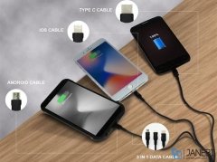 کابل شارژ سه سر باوین Bavin CB076 3in1 Cable 1m