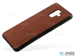 قاب طرح چرم سامسونگ Huanmin Leather Case Samsung Galaxy A6 Plus 2018