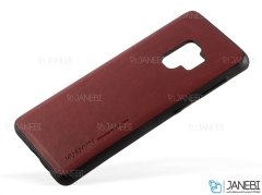 قاب طرح چرم سامسونگ Huanmin Leather Case Samsung Galaxy S9