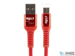 کابل شارژ و انتقال داده تایپ سی Wolf Type-C Cable 1m