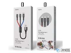 کابل سه سر توتو دیزاین Totu Design 3-In-1 B3BB-012 Cable 1.2m
