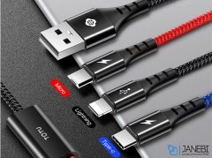کابل سه سر توتو دیزاین Totu Design 3-In-1 B3BB-012 Cable 1.2m