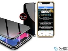 قاب مگنتی و محافظ صفحه حفظ حریم شخصی آیفون Privacy Glass Magnetic 360 Case Apple iPhone XS Max