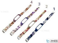 بند گلدار دستبند شیائومی Xiaomi Mi Band 3/4 Flower Strap