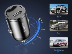 شارژر فندکی فست شارژ ماشین بیسوس