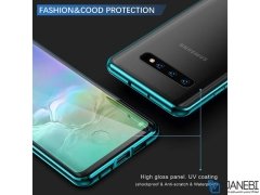 قاب مگنتی و محافظ صفحه شیشه ای سامسونگ Glass Magnetic 360 Case Samsung S10 Plus