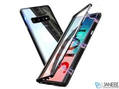 قاب مگنتی و محافظ صفحه شیشه ای سامسونگ Glass Magnetic 360 Case Samsung S10 Plus