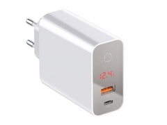 آداپتور فست شارژ 45 وات بیسوس Baseus BS-EU907 USB-C/USB-A LED Adapter