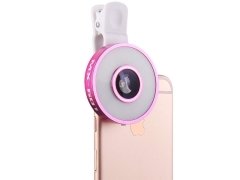 لنز فلاش دار واید و ماکرو و فیش آی گوشی موبایل MX-601 6in1 LED Cell Phone Lens Kit