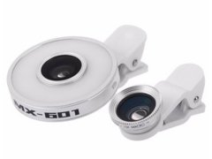 لنز فلاش دار واید و ماکرو و فیش آی گوشی موبایل MX-601 6in1 LED Cell Phone Lens Kit