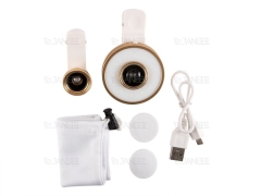 لنز فلاش دار واید و ماکرو و فیش آی گوشی موبایل MX-601 6in1 LED Cell Phone Lens Kit
