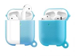 کاور سیلیکونی طرح چرم ایرپاد Airpods 1/2 Leather Silicone Hang Case