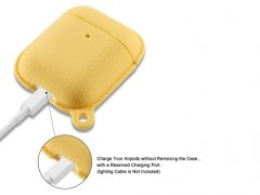 کاور سیلیکونی طرح چرم ایرپاد Airpods 1/2 Leather Silicone Hang Case