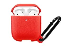 کاور سیلیکونی طرح چرم ایرپاد Airpods 1/2 Leather Silicone Hang Case