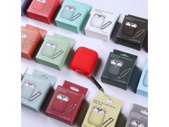کاور سیلیکونی طرح چرم ایرپاد Airpods 1/2 Leather Silicone Hang Case