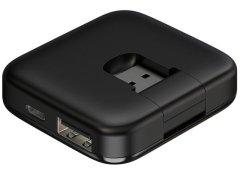 هاب یو اس بی بیسوس مدل Baseus Fully folded portable 4-in-1 HUB (USB2.0 to USB2.0x4 with power supply) Black