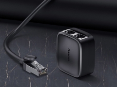 مبدل 1 به 2 پورت شبکه بیسوس Baseus High Speed 1 To 2 Network Splitter Adapter دارای کیفیت ساخت بالا