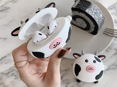 کاور محافظ سیلیکونی ایرپاد طرح گاو Cow Silicone Case Apple Airpods