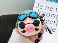 کاور محافظ سیلیکونی ایرپاد طرح خوک خلبان Pilot Pig Silicone Case Apple Airpods