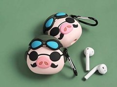 کاور محافظ سیلیکونی ایرپاد طرح خوک خلبان Pilot Pig Silicone Case Apple Airpods