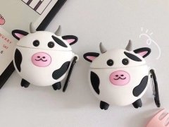 کاور محافظ سیلیکونی ایرپاد طرح گاو Cow Silicone Case Apple Airpods