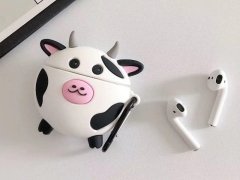 کاور محافظ سیلیکونی ایرپاد طرح گاو Cow Silicone Case Apple Airpods