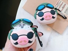 کاور محافظ سیلیکونی ایرپاد طرح خوک خلبان Pilot Pig Silicone Case Apple Airpods