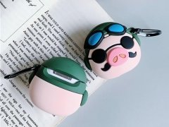 کاور محافظ سیلیکونی ایرپاد طرح خوک خلبان Pilot Pig Silicone Case Apple Airpods