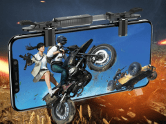 دسته بازی موبایل مخصوص PUBG راک  Rock Retractable Shooting Game Controller For PUBG