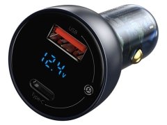 خرید شارژر فندکی فست شارژ ماشین 65 وات دو پورت بیسوس