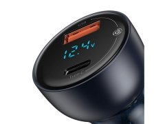 شارژر فندکی فست شارژ ماشین 65 وات دو پورت بیسوس