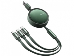 کابل شارژ 1.2 متری جمع شونده تایپ سی + لایتنینگ + میکرو یو اس بی مک دودو Mcdodo 3 in 1 Retractable Charging Cable 1.2M CA-725