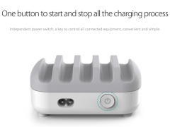 داک شارژ هوشمند 5 پورت اوریکو Orico DUC-5P 5 Ports USB Smart Charging Station دارای دکمه روشن / خاموش