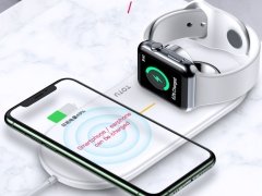 شارژر بیسیم با دو خروجی شارژ توتو Totu Wireless Charger CACW-028 Glory Series قابلیت شارژ همزمان  گوشی و ساعت