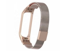 بند فلزی حصیری دستبند سلامتی شیائومی می بند ۵ Xiaomi Mi Band 5 Metal Magnetic Strap